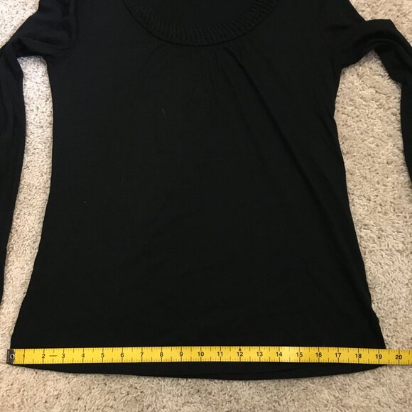 GAP Cotton Modal Long Sleeve Ruched Collar Jersey Top - Picture 11 of 14